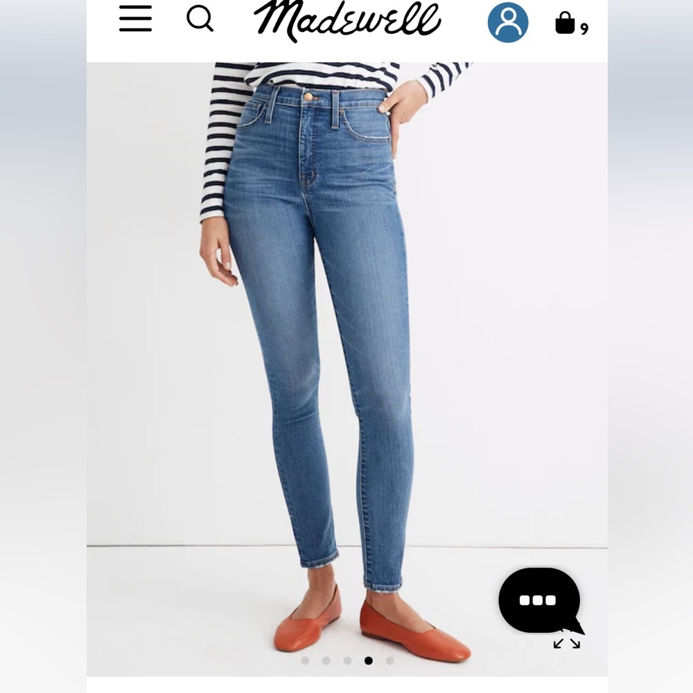 Madewell 11” High Rise Skinny Jeans